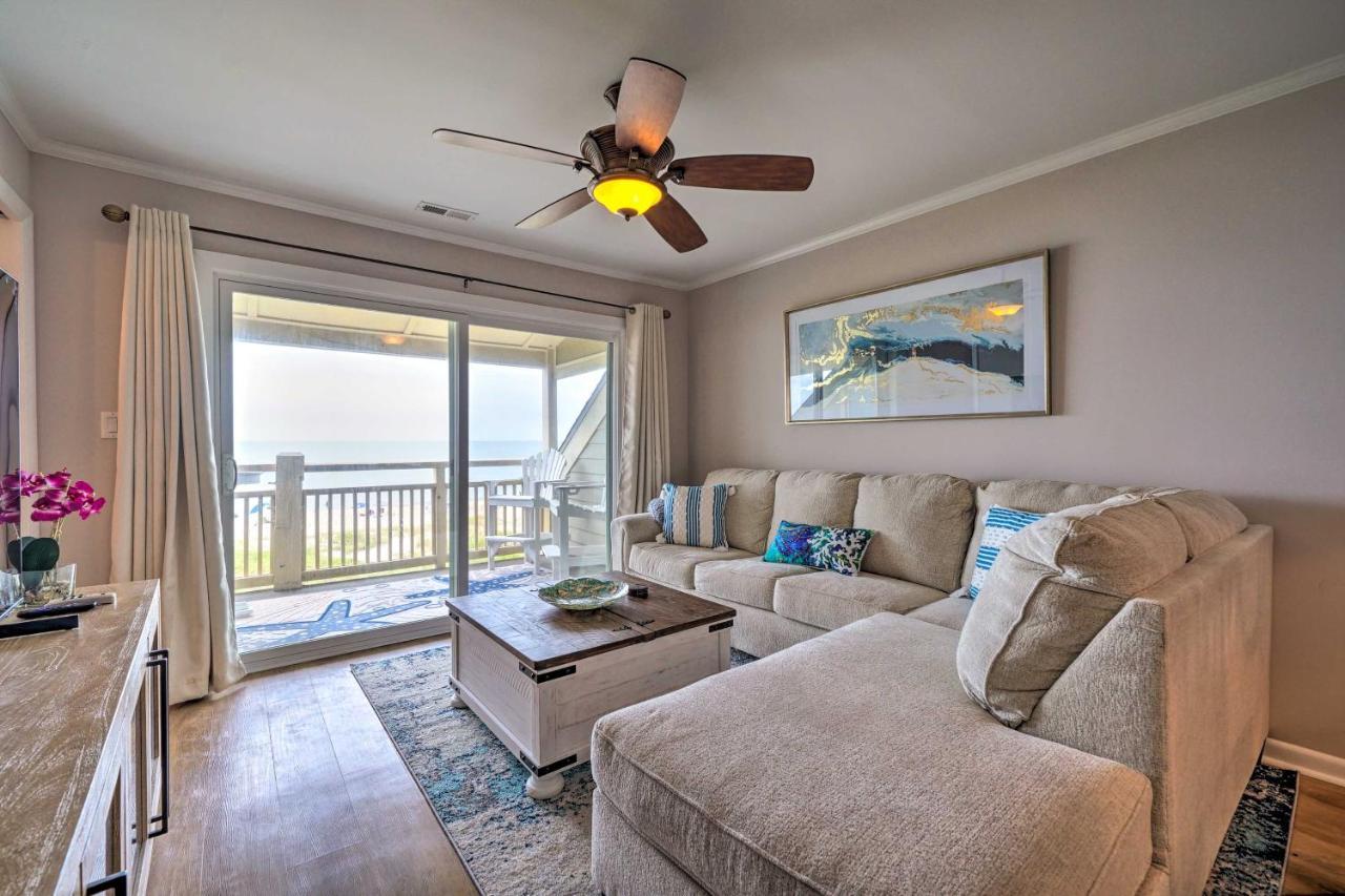Beachfront Condo With Unobstructed Ocean Views! Oak Island Exterior foto
