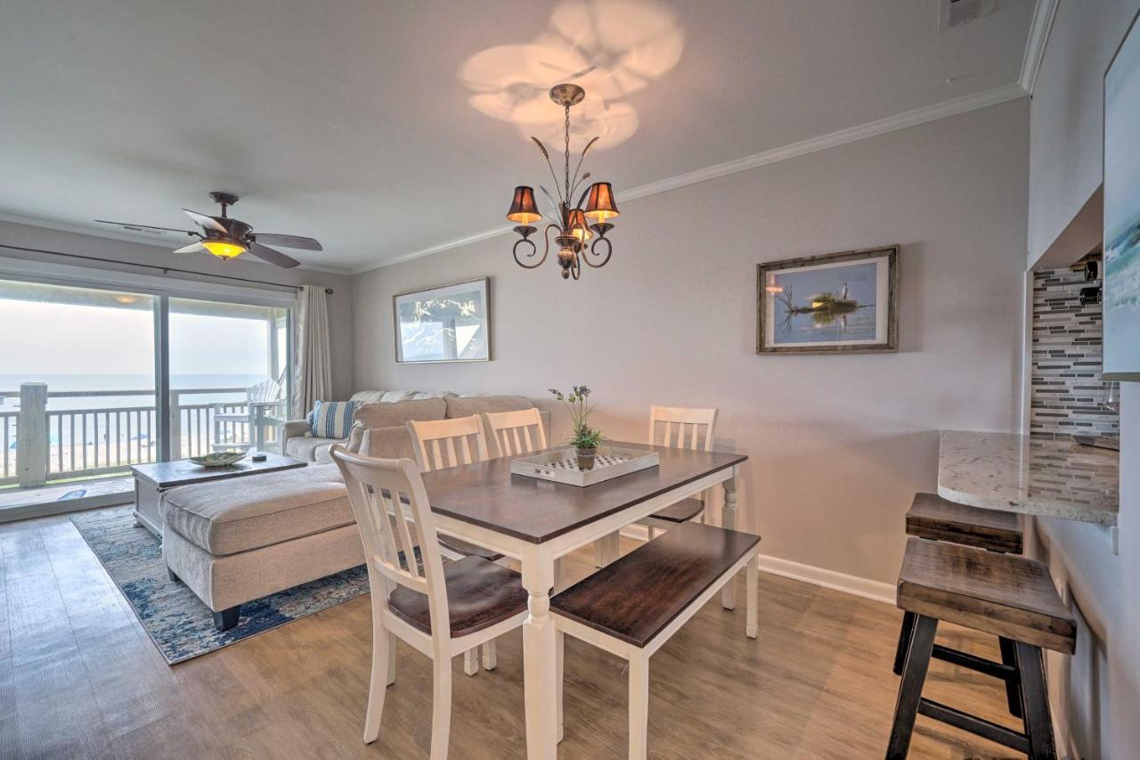 Beachfront Condo With Unobstructed Ocean Views! Oak Island Exterior foto